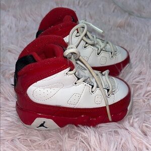 Jordan Kids Red and White Sneakers